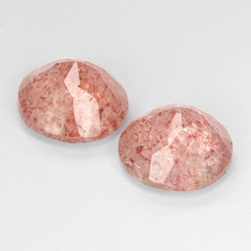 Achetez naturel 4,60ct rose quartz fraise gems, coupe roude, en provenance russie chez gemselect. en stock, livraison internationale!