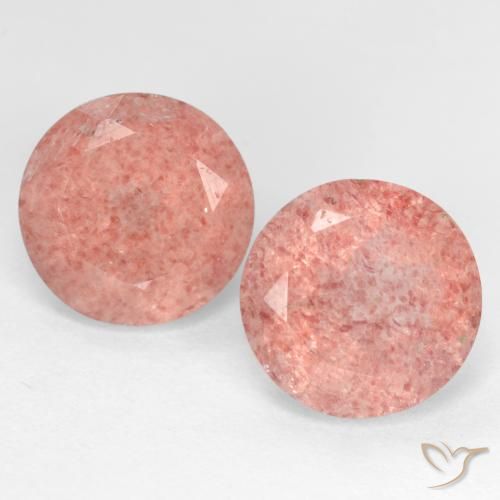 Achetez naturel 5.05ct Rose moyen-léger Quartz fraise gems, Coupe roude, En provenance Russie chez GemSelect. En stock, livraison internationale!