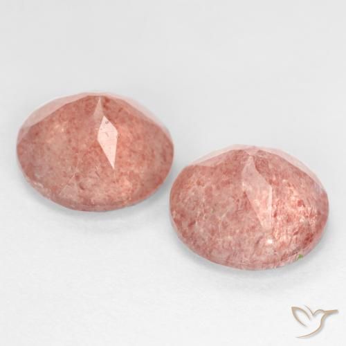 Achetez naturel 5.05ct Rose moyen-léger Quartz fraise gems, Coupe roude, En provenance Russie chez GemSelect. En stock, livraison internationale!
