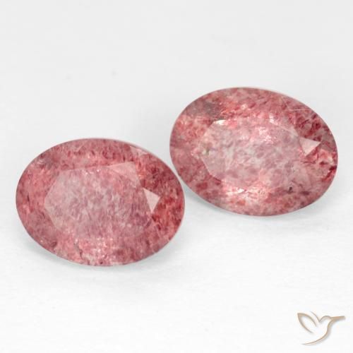 Shop natural 2.37ct Rose foncé Quartz fraise gems, ovale, from Russie at GemSelect. In stock, global shipping!