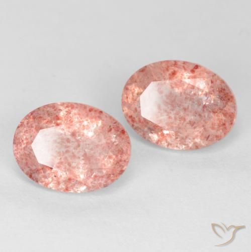 Shop natural 2.49ct Rose moyen-léger Quartz fraise gems, ovale, from Russie at GemSelect. In stock, global shipping!