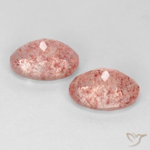 Shop natural 2.49ct Rose moyen-léger Quartz fraise gems, ovale, from Russie at GemSelect. In stock, global shipping!