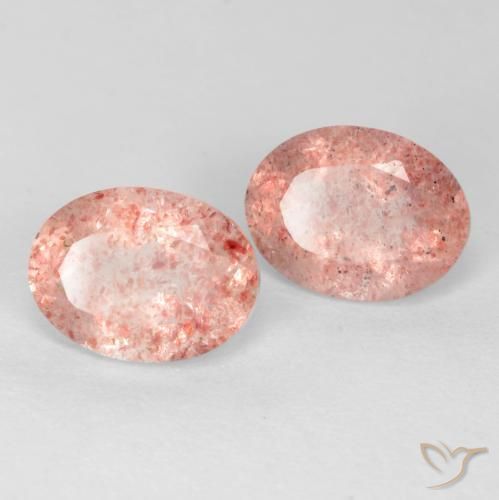 Shop natural 2.34ct Rose terreux Quartz fraise gems, ovale, from Russie at GemSelect. In stock, global shipping!
