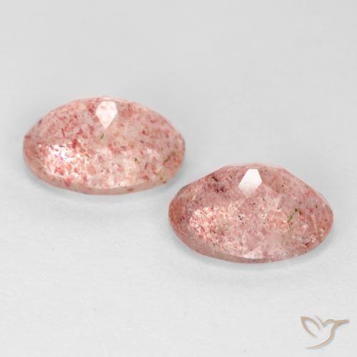 Shop natural 2.34ct Rose terreux Quartz fraise gems, ovale, from Russie at GemSelect. In stock, global shipping!
