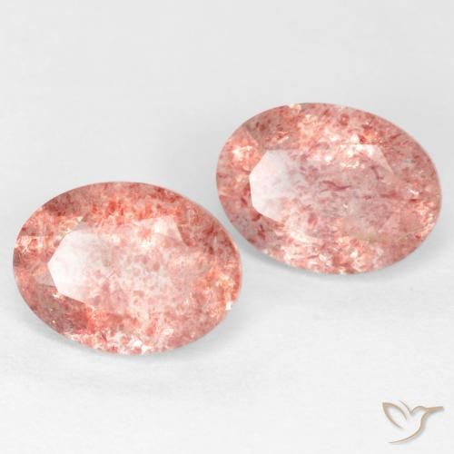 Shop natural 2.39ct Rose moyen Quartz Fraise gems, ovale, from Russie at GemSelect. In stock, global shipping!