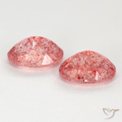 Shop natural 2.33ct Bois de rose Quartz fraise gems, ovale, from Russie at GemSelect. In stock, global shipping!