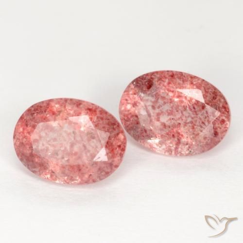 Shop natural 2.35ct Rose framboise Quartz fraise gems, ovale, from Russie at GemSelect. In stock, global shipping!