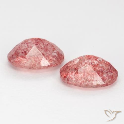 Shop natural 2.35ct Rose framboise Quartz fraise gems, ovale, from Russie at GemSelect. In stock, global shipping!