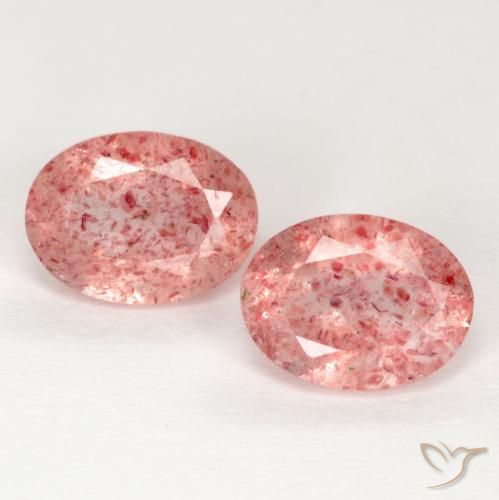 Achetez naturel 2,24ct rose quartz fraise gems, coupe ovale, en provenance russie chez gemselect. en stock, livraison internationale!