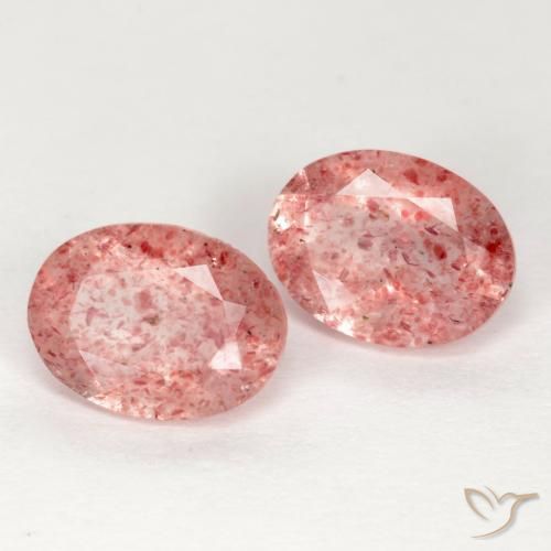 Achetez naturel 2,24ct rose quartz fraise gems, coupe ovale, en provenance russie chez gemselect. en stock, livraison internationale!