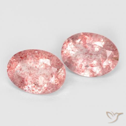 Shop natural 2.33ct Rose chaud et léger Quartz fraise gems, ovale, from Russie at GemSelect. In stock, global shipping!
