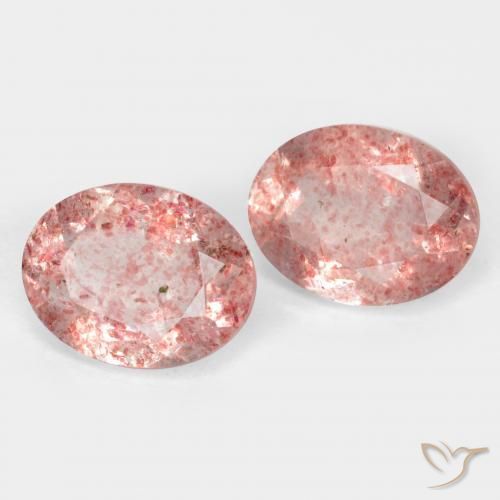 Shop natural 2.62ct Rose léger Quartz fraise gems, ovale, from Russie at GemSelect. In stock, global shipping!