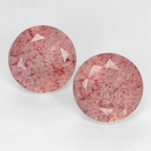 Achetez naturel 2.44ct Rose moyen-léger Quartz fraise gems, Coupe roude, En provenance Russie chez GemSelect. En stock, livraison internationale!