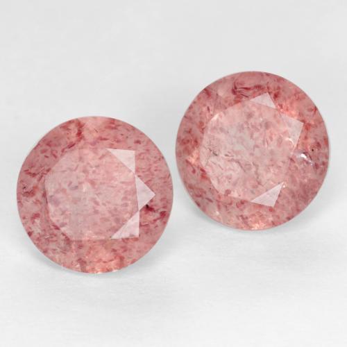 Achetez naturel 2.44ct Rose moyen-léger Quartz fraise gems, Coupe roude, En provenance Russie chez GemSelect. En stock, livraison internationale!
