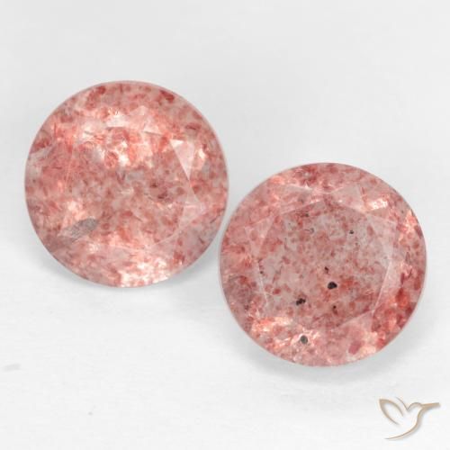 2.58ctw Naturel Rose moyen Quartz fraise, Tour, Translucide