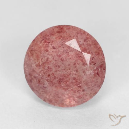 1.36ct Naturel Rose moyen Quartz fraise, Tour, Translucide