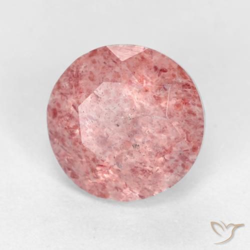 Quartz Fraise Rose moyen naturelle Tour, 1.31 ct, Translucide