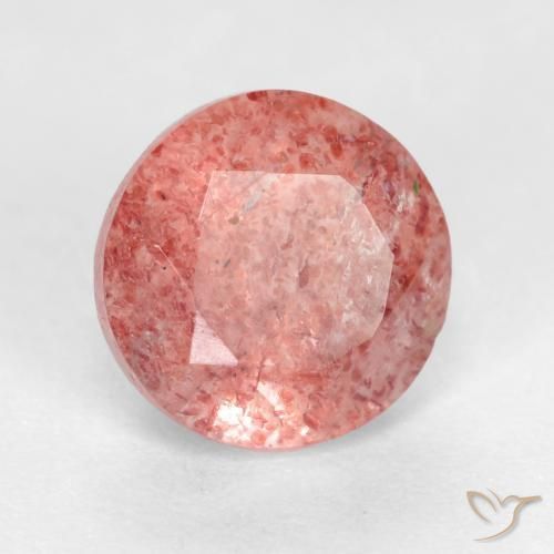 Quartz Fraise Rose rougeâtre naturelle Tour, 1.50 ct, Translucide