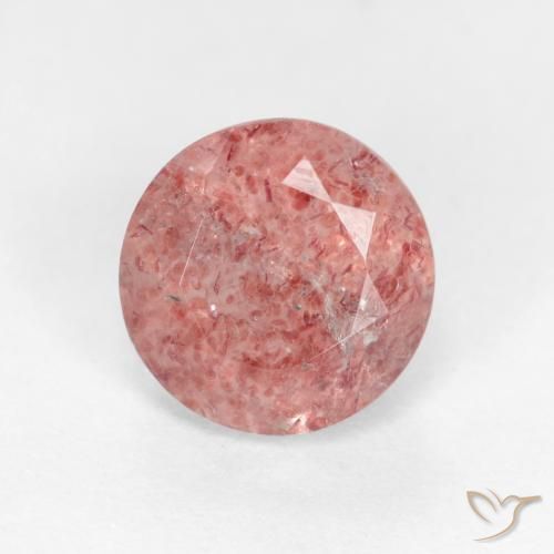 Quartz Fraise Rose léger naturelle Tour, 1.24 ct, Translucide