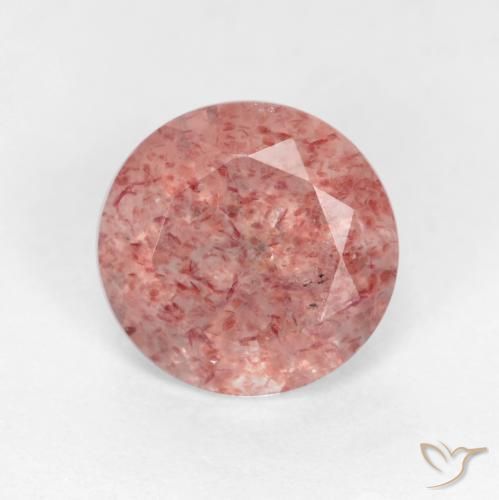 1.25ct Naturel Rose moyen-léger Quartz Fraise, Tour, Translucide
