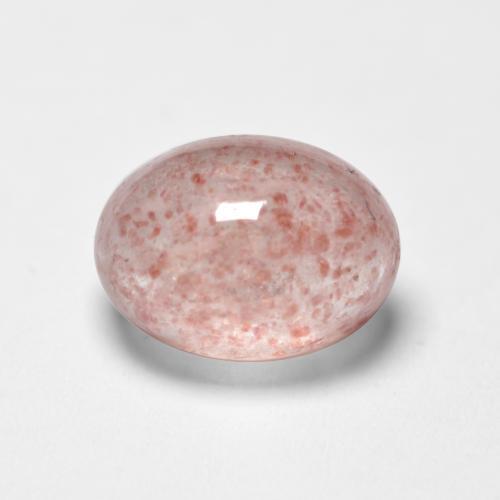 Quartz fraise rose naturelle coupe ovale, 1,04 ct, translucide