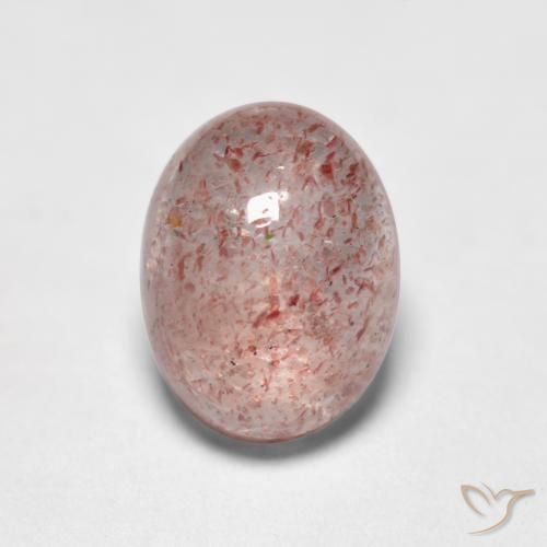 1.56ct Naturel Rose clair Quartz Fraise, ovale, Translucide