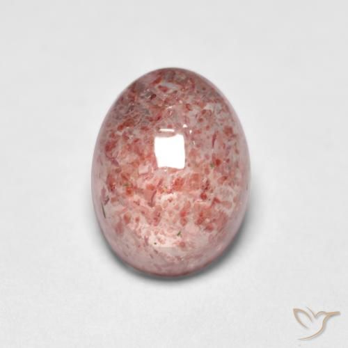 1.58ct Naturel Rose moyen Quartz Fraise, ovale, Transparent