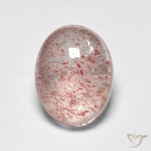 1.43ct Naturel Rose clair Quartz fraise, ovale, Transparent