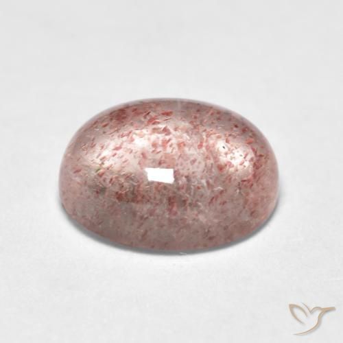 Quartz fraise Rose clair naturelle ovale, 1.43 ct, Transparent