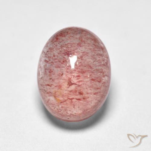 1.70ct Naturel Rose moyen Quartz fraise, ovale, Transparent