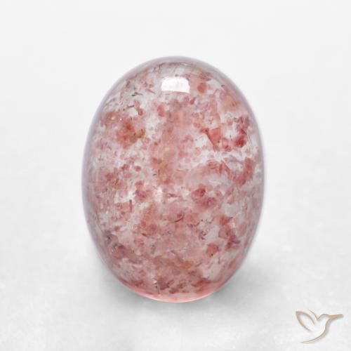 1.73ct Naturel Rose clair Quartz Fraise, ovale, Translucide