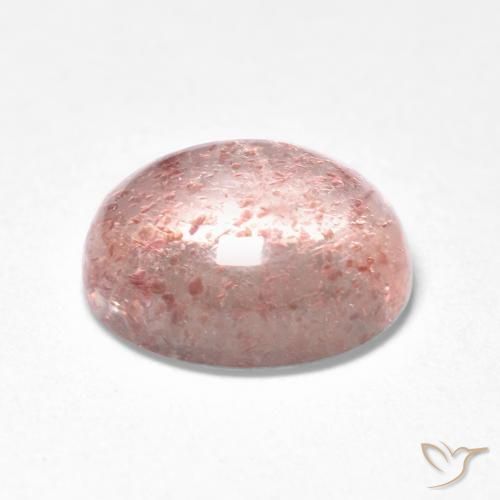 Quartz fraise Rose clair naturelle ovale, 1.51 ct, Transparent