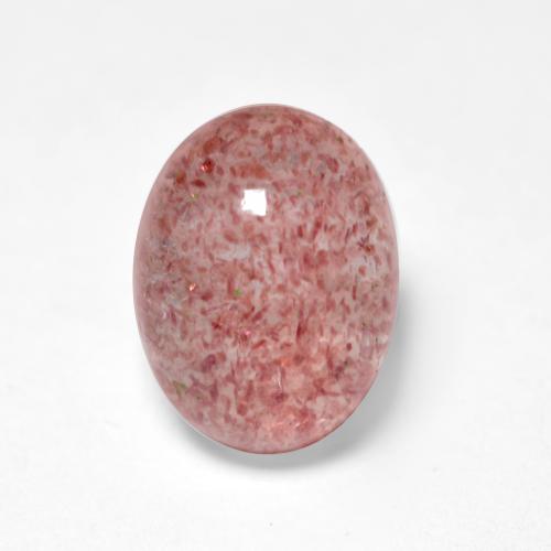 Quartz fraise Rose naturelle Coupe ovale, 1.49 ct, Translucide