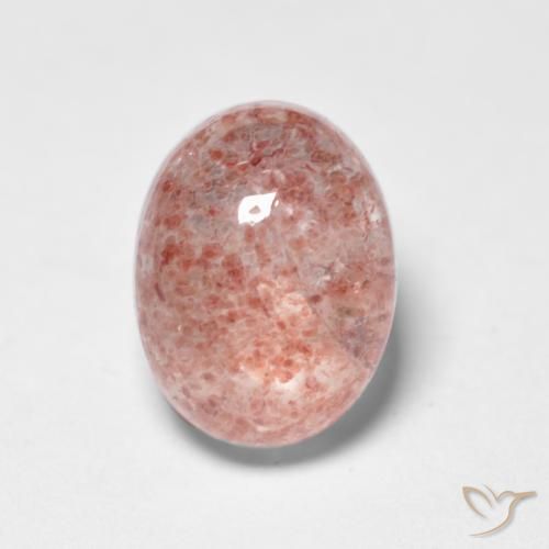 1.83ct Naturel Rose moyen Quartz Fraise, ovale, Translucide