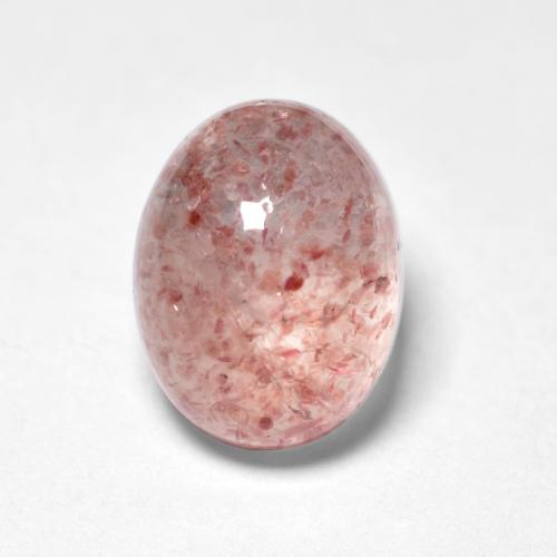 Quartz fraise Rose clair naturelle Coupe ovale, 1.94 ct, Translucide