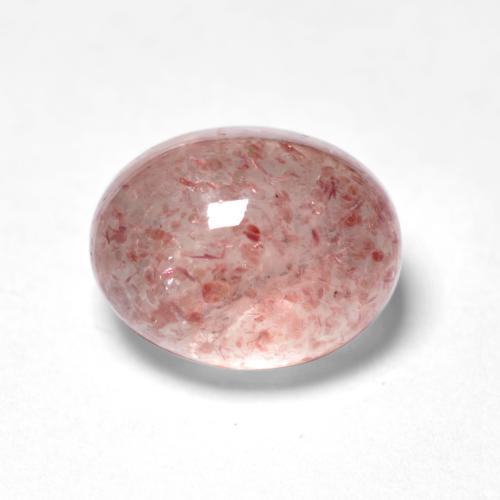 Quartz fraise Rose clair naturelle Coupe ovale, 1.94 ct, Translucide