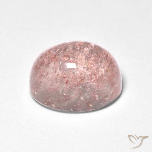 Quartz fraise Rose clair naturelle ovale, 2.00 ct, Translucide