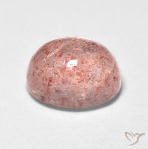 Quartz Fraise Rose moyen naturelle ovale, 1.15 ct, Transparent