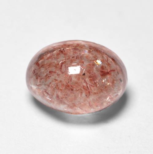 Quartz fraise rose moyen naturelle coupe ovale, 1,07 ct, transparent