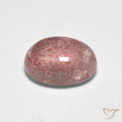 Quartz fraise Rose terreux naturelle Coupe ovale, 1.05 ct, Translucide