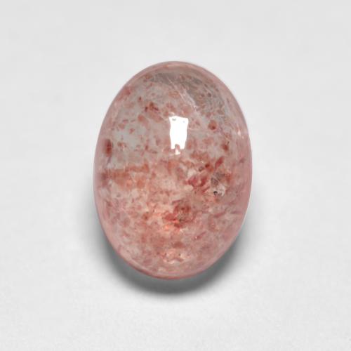 Quartz fraise Rose clair naturelle Coupe ovale, 1.13 ct, Translucide