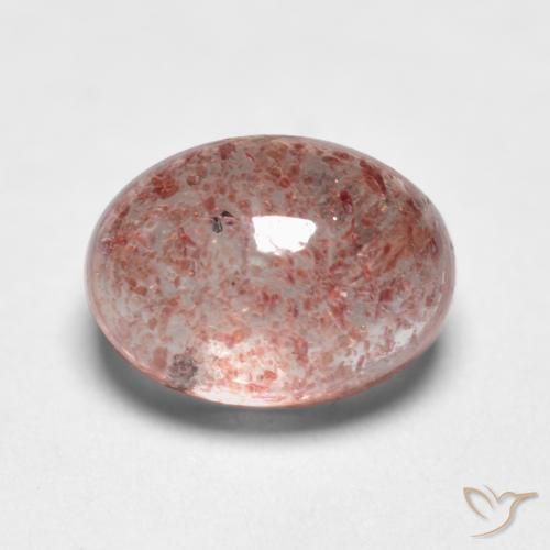 Quartz Fraise Rose clair naturelle ovale, 1.16 ct, Translucide