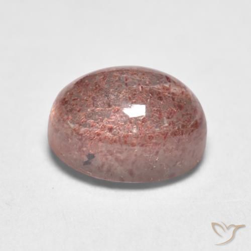Quartz Fraise Rose clair naturelle ovale, 1.16 ct, Translucide
