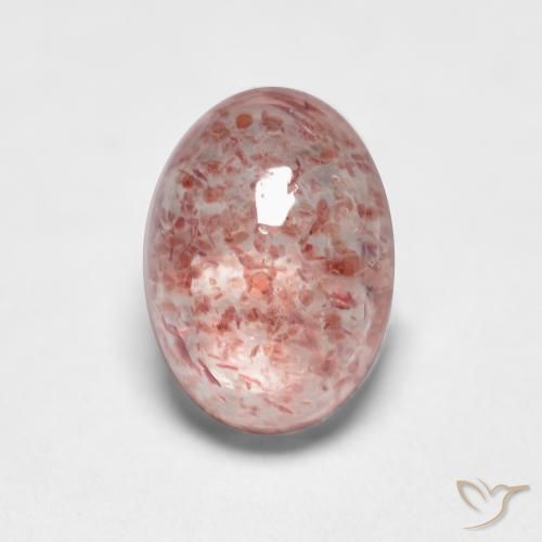 1.15ct Naturel Rose terreux Quartz Fraise, ovale, Translucide