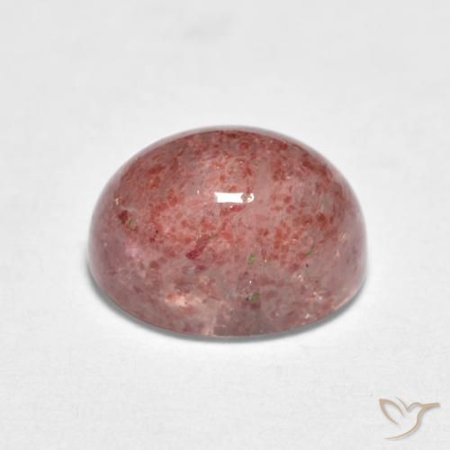 Quartz Fraise Rose moyen naturelle ovale, 1.82 ct, Translucide