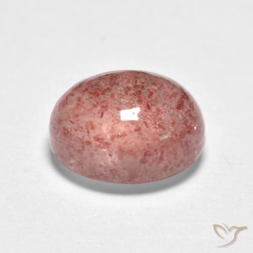 Quartz fraise Rose moyen naturelle ovale, 1.83 ct, Translucide