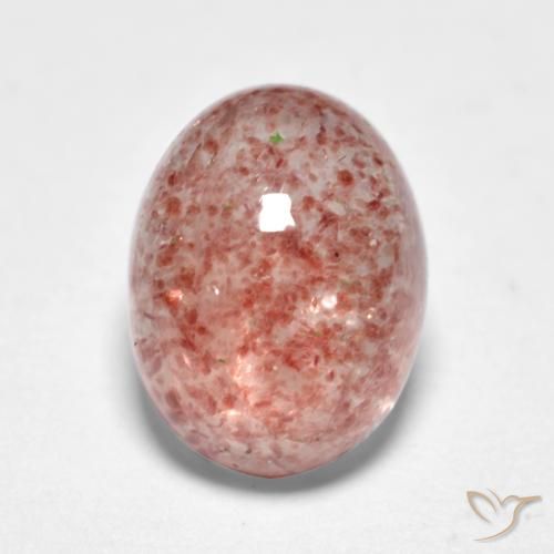 1.44ct Naturel Rose framboise Quartz fraise, ovale, Translucide