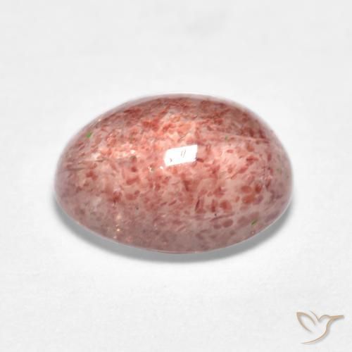 Quartz fraise Rose framboise naturelle ovale, 1.44 ct, Translucide