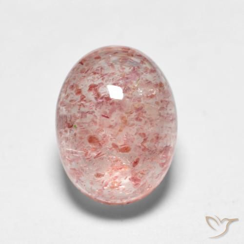 1.95ct Naturel Rose moyen Quartz Fraise, ovale, Translucide