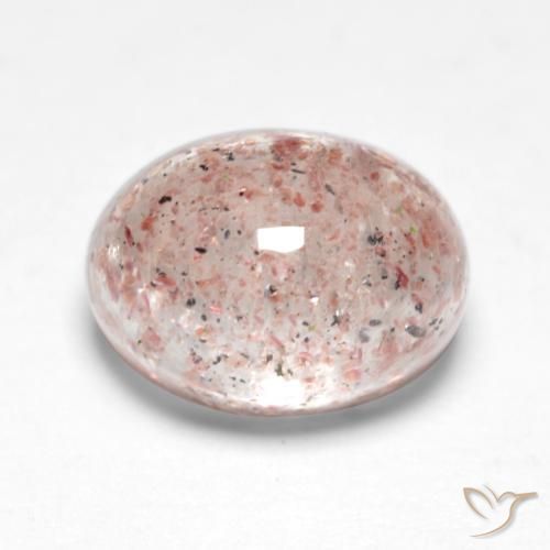 Quartz fraise Rose clair naturelle ovale, 1.77 ct, Translucide